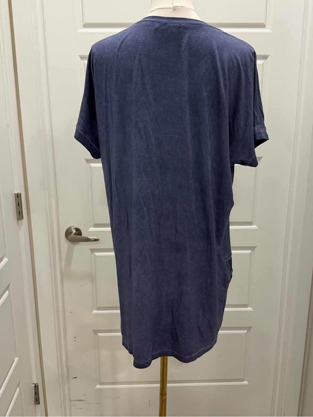 Tricotto got Blue Short Sleeve Tunic Top with Rhinestone Accents - Picture 4 of 9